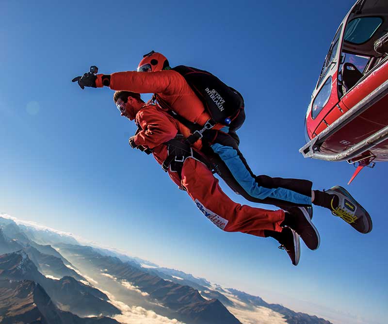 Skydiving over the Valley of Lauterbrunnen